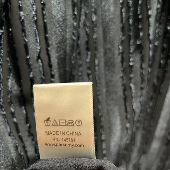 PARKER (NWT) Smocked Off-The-Shoulder Smocked Neck Navy Blouse, Striped, Size S - Picture 11 of 11